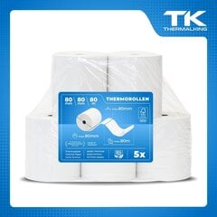 Termopapīrs Premium Thermal Rolls, 80 mm x 80 mm cena un informācija | Piederumi printerim | 220.lv
