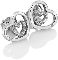 Hot Diamonds Серебряные серьги-сердечки Adorable Encased DE548 sHD1096 цена и информация | Серьги | 220.lv
