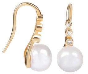 JwL Luxury Pearls Позолоченные серебряные серьги с правой жемчужиной JL0411 sJL0411 цена и информация | Серьги | 220.lv