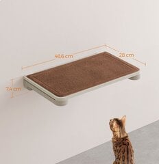 Pie sienas stiprināms kaķu galds, Feandrea, 28 x 50 cm, brūns cena un informācija | Kaķu mājas, nagu asināmie | 220.lv