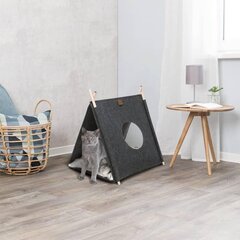 Лежак-палатка для кошек Trixie, 46х52х50 см, серый цена и информация | Лежаки, домики | 220.lv