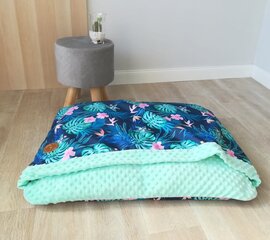 Guļvieta Lauren Design Tropic Nel, 80x60 cm, zila цена и информация | Лежаки, домики | 220.lv