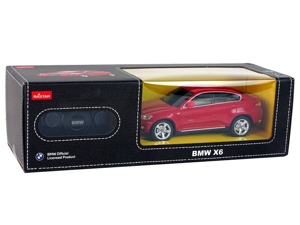 Tālvadības pults vadāmā automašīna BMW X6, sarkana cena un informācija | Rotaļlietas zēniem | 220.lv