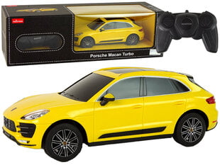 Машина на дистанционном управлении Porsche Macan turbo, желтая цена и информация | Игрушки для мальчиков | 220.lv