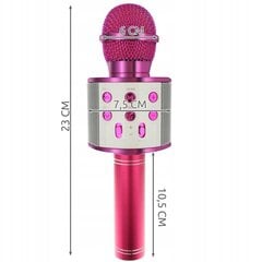 Детский караоке-микрофон с динамиком, розовый цвет цена и информация | Развивающие игрушки | 220.lv