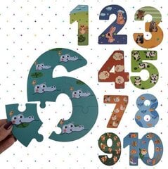 Деревянная головоломка Цифры MalPlay, 56 шт. цена и информация | Развивающие игрушки | 220.lv