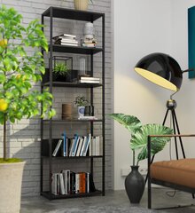 Plaukts Akord Loft, 60x32x192 cm, melns цена и информация | Полки | 220.lv