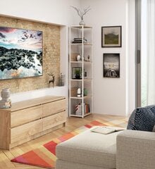 Plaukts Akord Loft, 50x32x192 cm, balts/brūns цена и информация | Полки | 220.lv