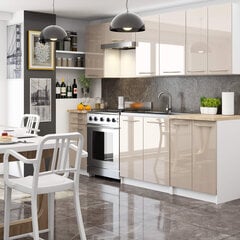 Кухонный шкаф Akord Oliwia W80, белый/коричневый цвет цена и информация | Кухонные шкафчики | 220.lv