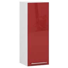 Кухонный шкаф Akord Oliwia W30, белый/красный цвет цена и информация | Кухонные шкафчики | 220.lv