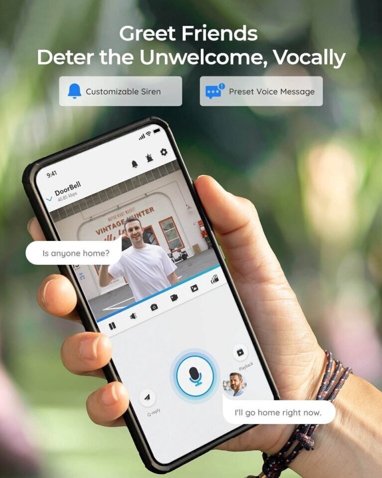 Reolink durvju zvans ar kameru, DoorBell Wifi, 5Mp cena un informācija | Drošības sistēmas, kontrolieri | 220.lv
