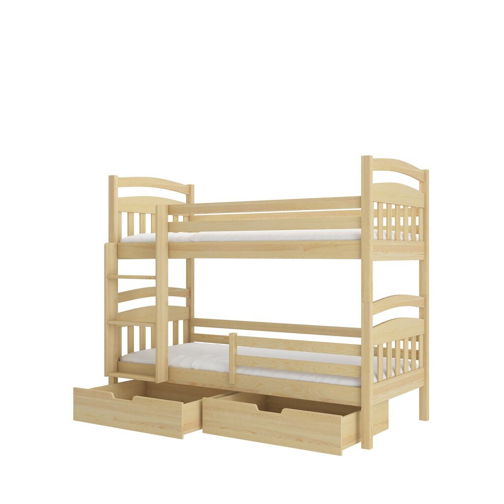 Divstāvu gulta ADRK Furniture Ada 80x180cm, brūna cena un informācija | Bērnu gultas | 220.lv