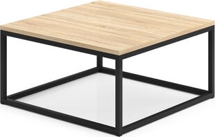 Журнальный столик ADRK Furniture Belten 65x65см, светло-коричневый/черный цвет цена и информация | Журнальные столики | 220.lv