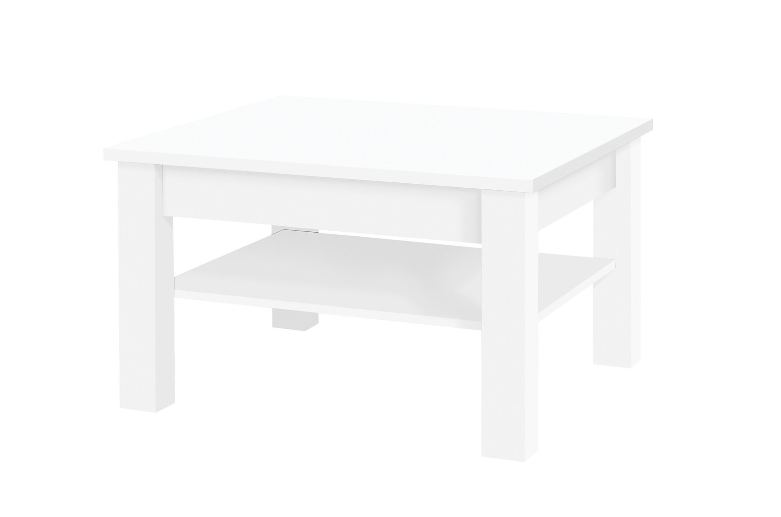 Kafijas galdiņš ADRK Furniture Cesiro, 80x80 cm, balts cena un informācija | Žurnālgaldiņi | 220.lv