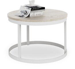 Журнальный столик ADRK Furniture Rinen, 55x55см, светло-коричневый/белый цвет цена и информация | Журнальные столики | 220.lv