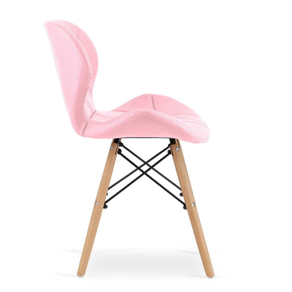 Krēsls Lago, rozā cena un informācija | Virtuves un ēdamistabas krēsli | 220.lv