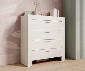 Kumode ADRK Furniture 4SZ Cesiro, balta цена и информация | Комоды | 220.lv