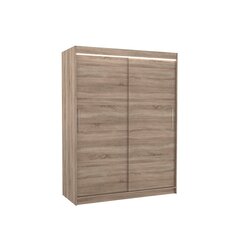 Шкаф ADRK Furniture со светодиодной подсветкой Denver 150, коричневый цвет цена и информация | Шкафы | 220.lv