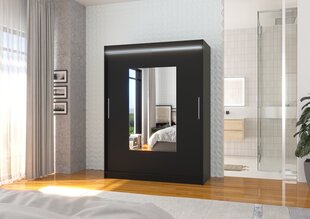 Шкаф ADRK Furniture со светодиодным освещением Dorrigo 150, черный цвет цена и информация | Шкафы | 220.lv