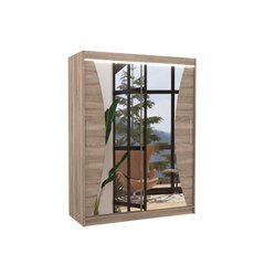 Шкаф ADRK Furniture со светодиодной подсветкой Max 150, коричневый цвет цена и информация | Шкафы | 220.lv