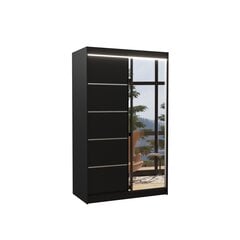 Шкаф ADRK Furniture со светодиодной подсветкой Nicea 120, черный цвет цена и информация | Шкафы | 220.lv
