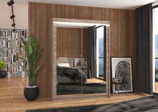 Шкаф ADRK Furniture со светодиодной подсветкой Permo 150, коричневый цвет цена и информация | Шкафы | 220.lv