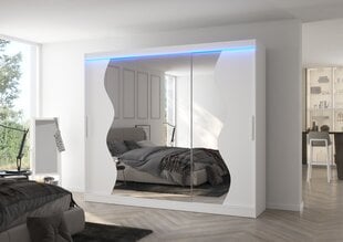Skapis ADRK Furniture ar LED apgaismojumu Sharon 250, balts cena un informācija | Skapji | 220.lv