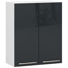 Кухонный шкаф Akord Oliwia W60, белый/черный цвет цена и информация | Кухонные шкафчики | 220.lv