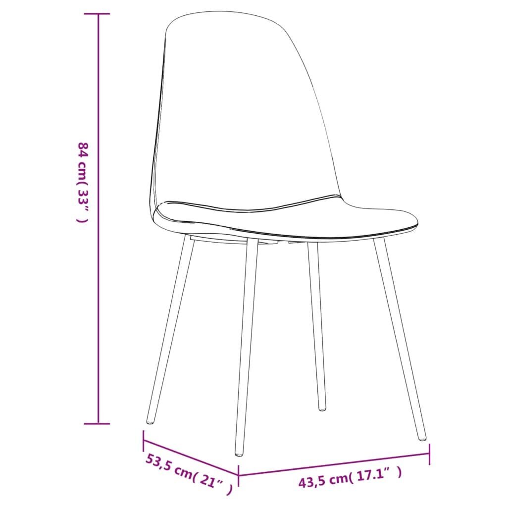 4 gab. virtuves krēslu komplekts vidaXL, brūni cena un informācija | Virtuves un ēdamistabas krēsli | 220.lv
