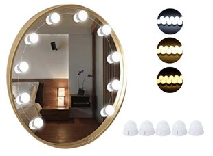 Universālie LED apgaismojumi spogulim, 10 gabali cena un informācija | Iebūvējamās lampas, LED paneļi | 220.lv