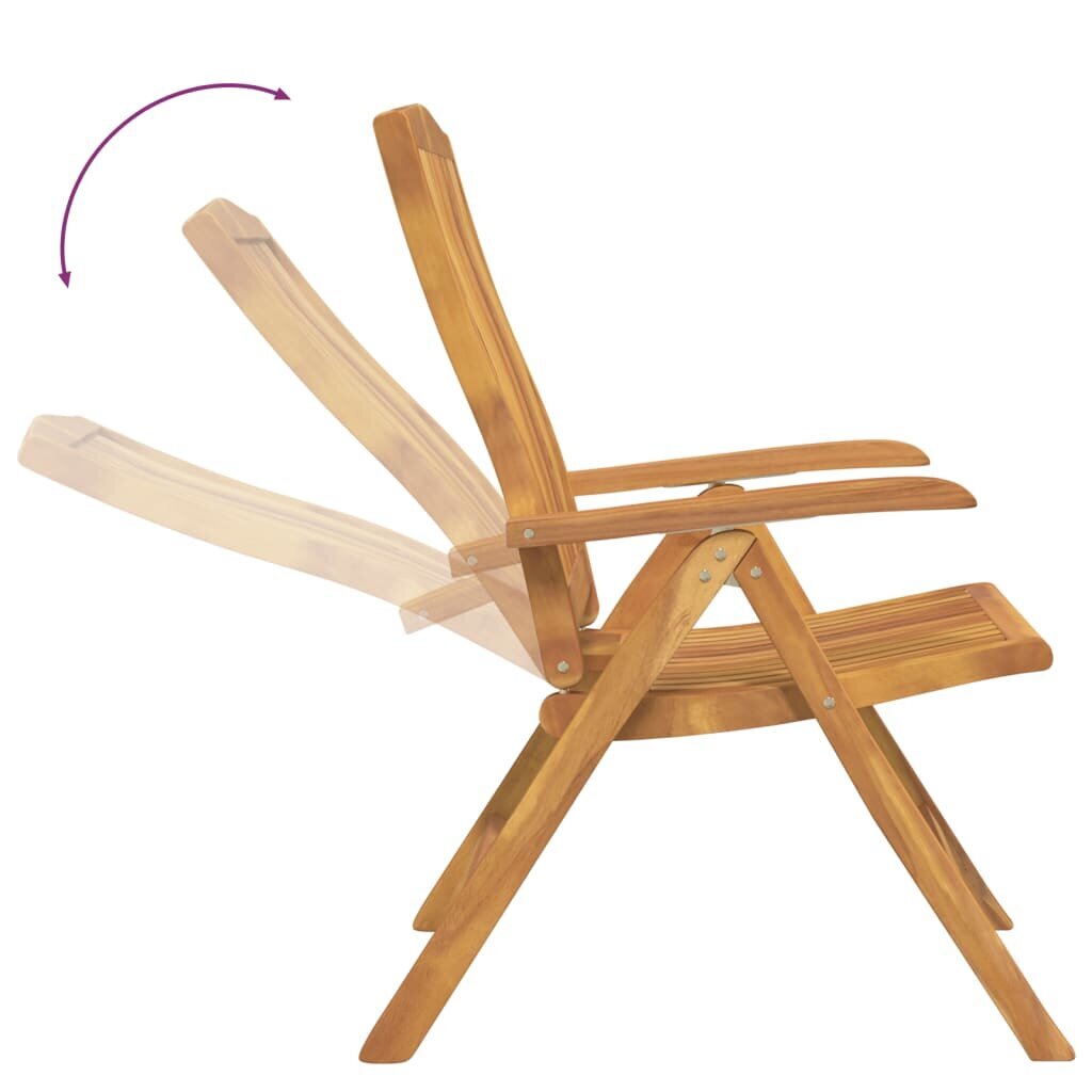 2 gab. dārza krēsli ar spilveniem vidaXL, brūns/bēšs цена и информация | Dārza krēsli | 220.lv