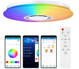 Griestu apgaismojums LED RGB ar tālvadības pulti цена и информация | Потолочные светильники | 220.lv