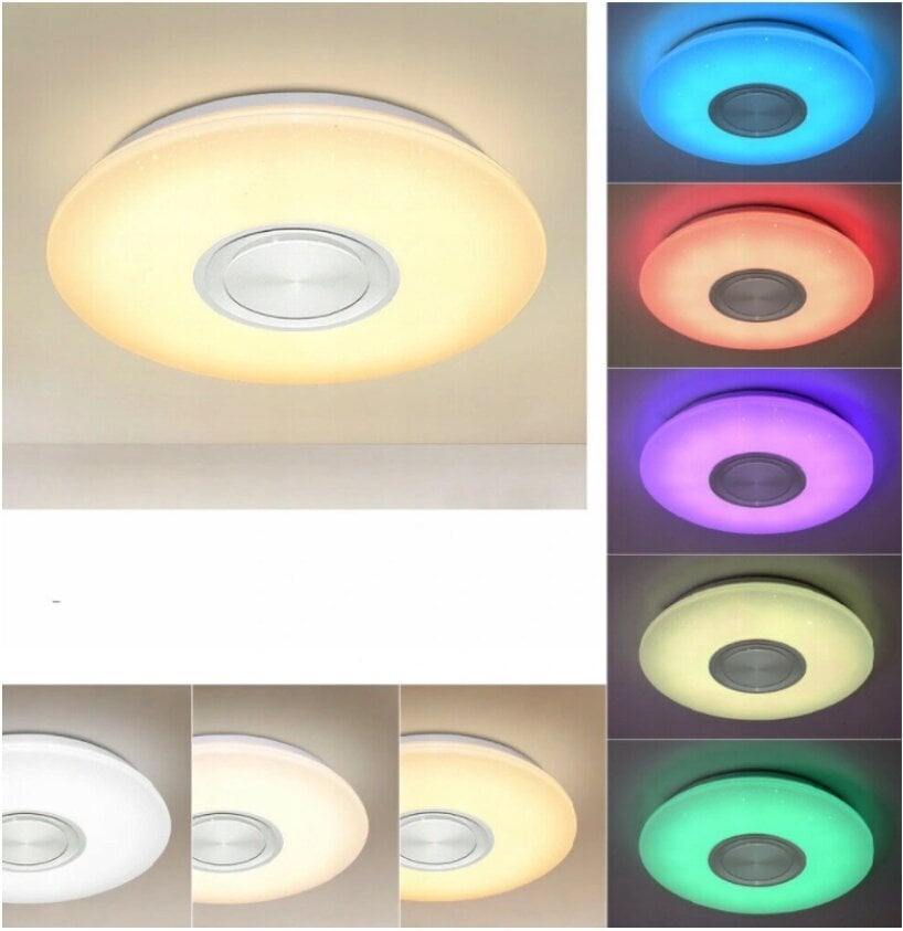 Griestu apgaismojums LED RGB ar tālvadības pulti cena un informācija | Griestu lampas | 220.lv