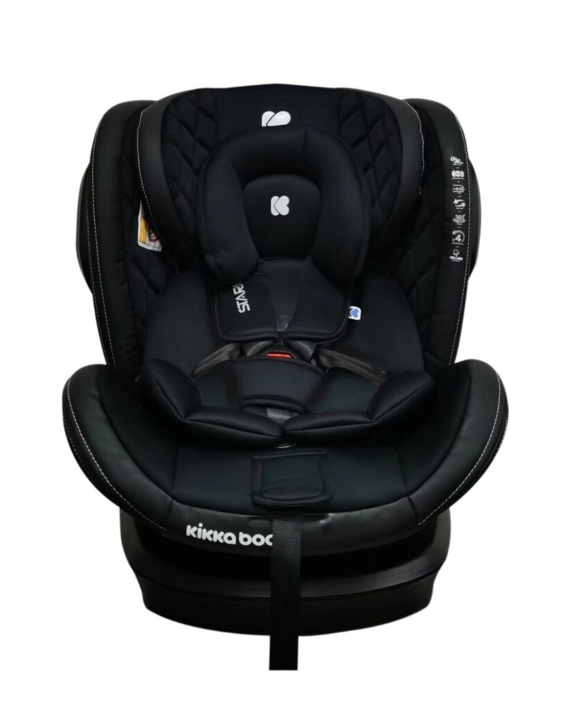 Autokrēsliņš Kikkaboo Stark Isofix, 0-36 kg, black cena un informācija | Autokrēsliņi | 220.lv