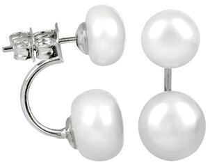 JwL Luxury Pearls Оригинальные серьги с настоящим белым жемчугом 2в1 JL0287 sJL0287 цена и информация | Серьги | 220.lv