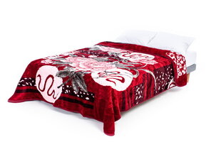 Pleds-gultas pārklājs ar Bordo rozā ziediem, 200x240 cm cena un informācija | Gultas pārklāji, pledi | 220.lv