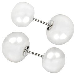 Sudraba auskari ar īstām baltām pērlēm JwL Luxury Pearls JL0255 sJL0255 cena un informācija | Auskari | 220.lv
