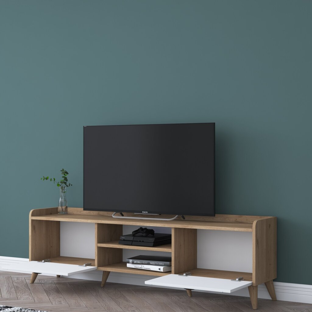 TV statīvs Asir, 180x55x35 cm, balts цена и информация | TV galdiņi | 220.lv