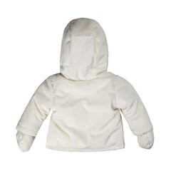 Jaka ar kapuci bērniem Kanz, balta цена и информация | Пальто, куртки для малышей | 220.lv