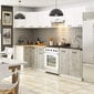 Virtuves skapīšu komplekts Akord Oliwia 3 m, balts/pelēks cena un informācija | Virtuves komplekti | 220.lv