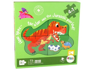 Puzle 4in1 Dinozauri, 73 d. cena un informācija | Puzles, 3D puzles | 220.lv
