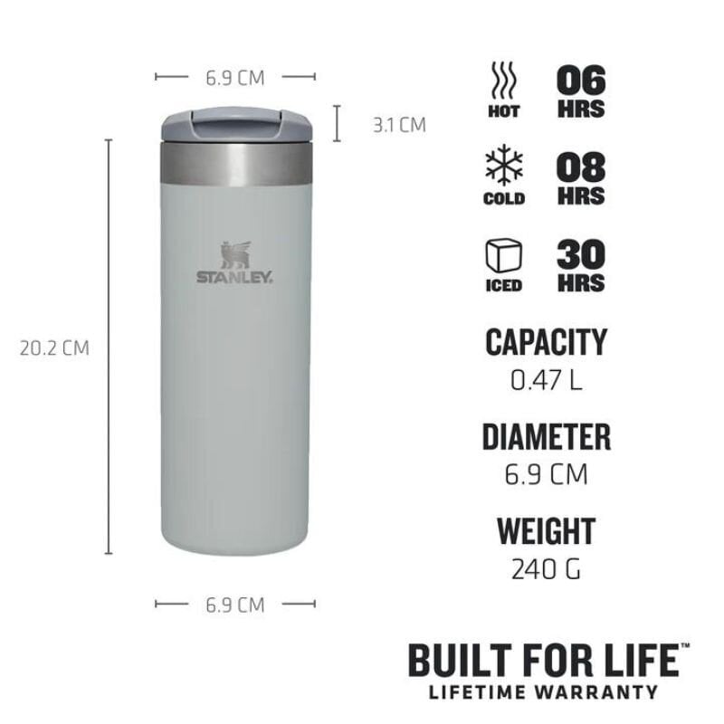 Termokrūze The AeroLight Transit Mug 0.47 L gaiši pelēka cena un informācija | Termosi, termokrūzes | 220.lv