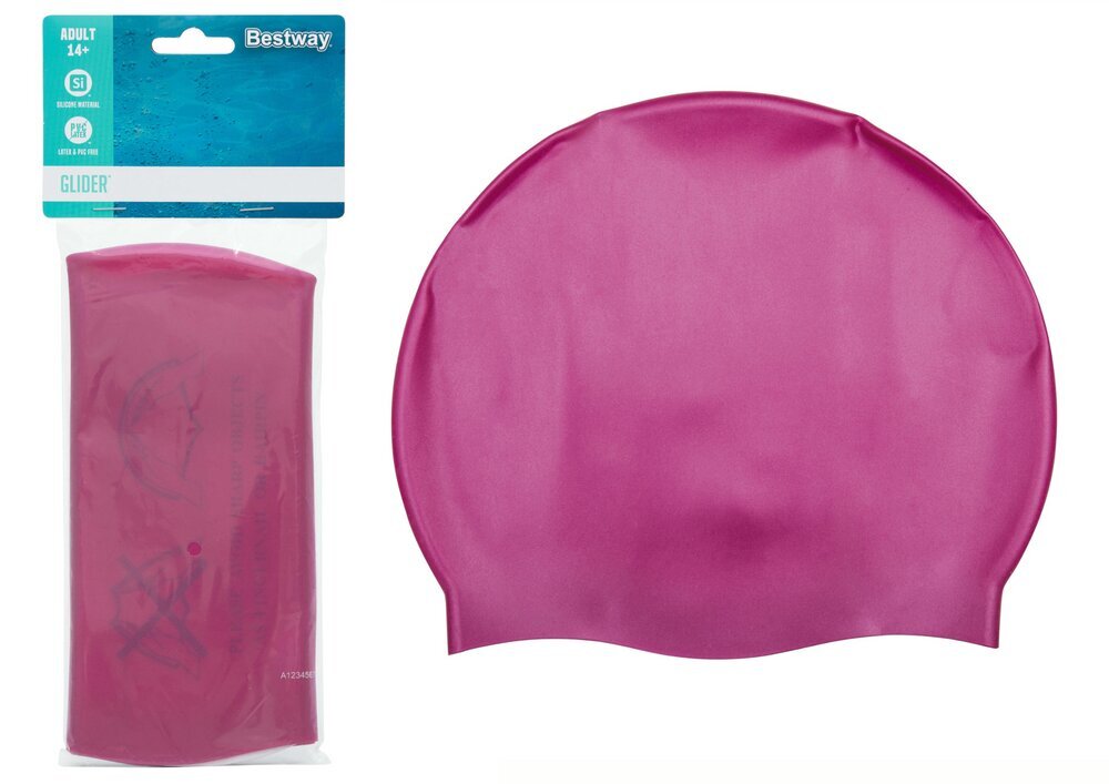 Silikona peldcepurīte Bestway 26006, rozā krāsā cena un informācija | Peldcepures | 220.lv