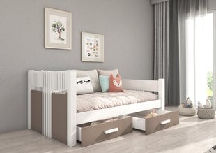 Bērnu gulta ADRK Furniture Bibi, balta/pelēka cena un informācija | Bērnu gultas | 220.lv