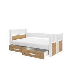 Bērnu gulta ADRK Furniture Bibi, balta/brūna цена и информация | Детские кровати | 220.lv