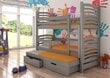 Bērnu gulta ADRK Furniture Maraba, pelēka cena un informācija | Bērnu gultas | 220.lv