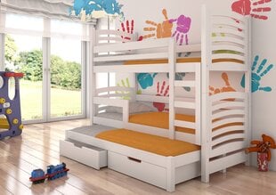Bērnu gulta ADRK Furniture Maraba, balta cena un informācija | Bērnu gultas | 220.lv
