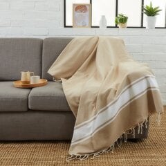 Tunisijas fouta (pleds/sega) SAHARA XXL izmērs 200x300cm, smiltis cena un informācija | Gultas pārklāji, pledi | 220.lv