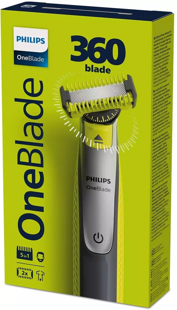 Philips OneBlade 360 QP2834/20 cena un informācija | Bārdas skuvekļi | 220.lv