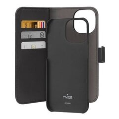 Puro Wallet Detachable iPhone 15 Pro Max 6.7" 2w1 czarny|black PUIPC15P67BOOKC3BLK цена и информация | Чехлы для телефонов | 220.lv